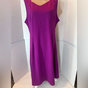 Sleeveless Magenta Shift Dress